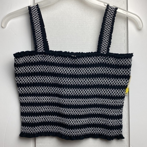 AEROPOSTALE Black & White Smocked & Yellow Knit Cropped Tank Tops Sz M & L\G - Picture 12 of 16